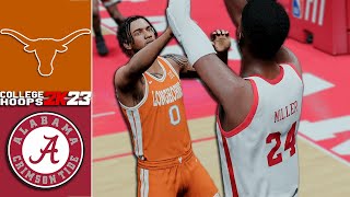 Texas Longhorns vs Alabama Crimson Tide  College Hoops 2K23 PS5 Mod [upl. by Iruy]