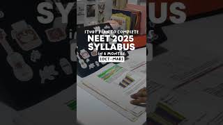 Timetable for neet 2025 in 6 months ❤️neet2025 syllabus physicswallah biology nehakakkar song [upl. by Nickolai496]