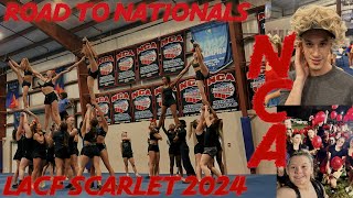 Road to NCA W Louisiana Cheer Force Scarlet [upl. by Ardnosak1]