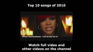 Top 10 songs of 2010 [upl. by Nellda]