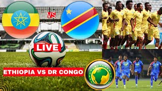 Ethiopia vs DR Congo 02 Live African Cup of Nations Afcon Qualifier Football Match Score Highlights [upl. by Ailemaj]