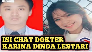 ful penjelasan dokter Karina Dinda lestari yang ketauan isi chatnya dengan sang suami [upl. by Debbi]