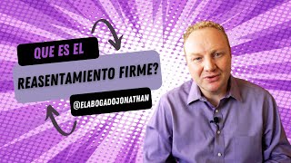 Que es el reasentamiento firme o firme asentamiento [upl. by Xyla]