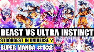 BEAST GOHAN VS ULTRA INSTINCT GOKU Father Son Rematch Dragon Ball Super Manga Chapter 102 Review [upl. by Hewet719]