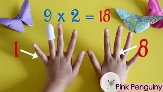 9 Times Table Finger Trick 👐  Kids Teaching Kids [upl. by Nivek317]