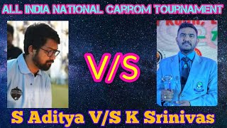 national carrom championship  k srinivas vs s aditya [upl. by Krall505]