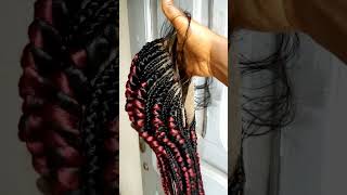 Wine and black cornrow wigutubeshorts wigs [upl. by Aurthur]