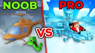 NOOB HELICOPTER vs PRO HELICPOTER  JJ vs Mikey Build Battle in Minecraft Maizen [upl. by Erastes]