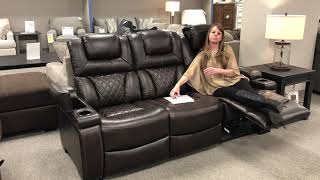 Ashley 7540715 Warnerton Power Recliner Sofa with Adjustable Headrest  SpeedyFurniturecom [upl. by Ashleigh215]