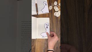 DIY KlappGespensterLesezeichen in 90 Sekunden  Halloween 👻 👻👻📖 [upl. by Lanod]