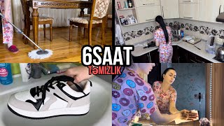 EVİMİ BAŞDAN 6 SAATA BİR YERDƏ TƏMİZLİYƏK 🌸 Vlog Ayka 14 [upl. by Larrad]