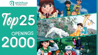 Top 25 Anime amp Aenimeisyeon Openings 2000 [upl. by Aerahs]