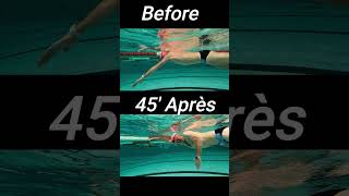 Catch beforeafter in 45 minutes Damien swimming freestyleswimming freestylestroke [upl. by Alleiram]