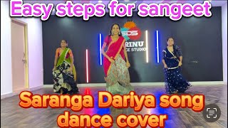 Saranga dariya song dance cover  srinudancestudio easy steps for sangeet choreography [upl. by Humberto]