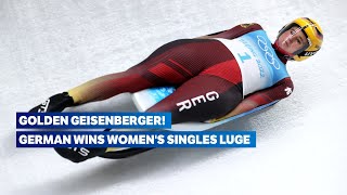 2 x 🇩🇪 on the LugePodium  Womens Singles Beijing 2022 [upl. by Eanyl]