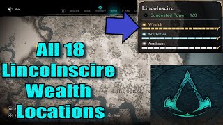 Assassins Creed Valhalla All Lincolnscire Wealth Locations guide [upl. by Rebmac]