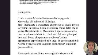 1  Produzione scritta CILS B2  Email alluniversità [upl. by Geldens]