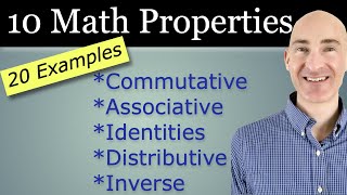 10 Math Properties to KnowCommutative Associative Identity Inverse Zero Property Distributive [upl. by Ilyssa]