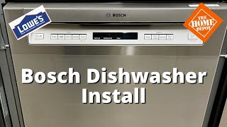 How to Install a Bosch 300 Series Dishwasher from Lowes Home Depot etc [upl. by Moise]