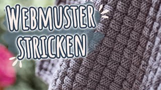 Webmuster stricken  BABYDECKE Muster für Anfänger [upl. by Nett]