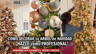 DECORACIÓN de ÁRBOL de NAVIDAD Ideas PASO A PASO para DECORARLO ELEGANTE ✨ Diy Christmas Tree Decor [upl. by Anirac662]