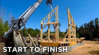 Building a House Time Lapse  Home Construction Start To Finish [upl. by Aihtennek537]