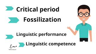 شرح بالعربي fossilizationcritical period،linguistic performancelinguistic competencemethodology [upl. by Newmark]