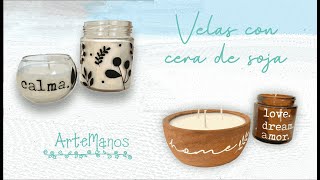 Cómo hacer velas de soja [upl. by Dugan]