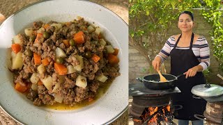 Picadillo con Sabores de la Sierra  La Herencia de las Viudas [upl. by Erialb]