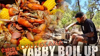 Louisiana Boil Up  Yabby Catch and Cook Freshwater Crayfish Crawfish Crawdad [upl. by Karna265]