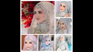 How to style hijab for bridesbride with hijab stylehijab bridal look 2024latest wedding hijab [upl. by Helban]