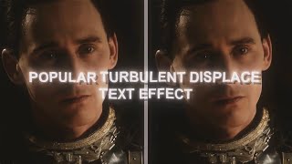 How to Edit Popular Turbulent Displace Text Effect  After Effects Tutorial [upl. by Marjie]