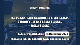 ADS510AM2384B  THEORY OF IDEALISM IN INTERNATIONAL RELATIONS [upl. by Willdon491]