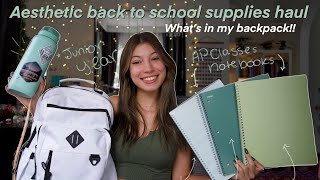 Aesthetic Back to School Haul 2023  whats in my backpack Junior Year 🌷 [upl. by Ahseinet908]