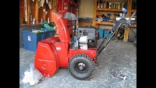 Toro model 828 OAE Snow Blower Oil Change and all yearly Maintenance [upl. by Pearl]