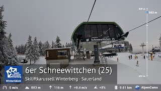 Schneewittchen Ski Lift Full Ride 🚡 Winterberg Skiliftkarussell Sauerland 🇩🇪  Built by Doppelmayr [upl. by Davy]