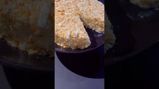 كيكة في 5 دقايق 👌Lazy Napoleon Cake cake millefeuille custardcake fyp [upl. by Ainahpets]