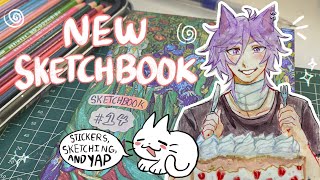 Starting a NEW Sketchbook ✨ chill yap session and background noise [upl. by Hussey]