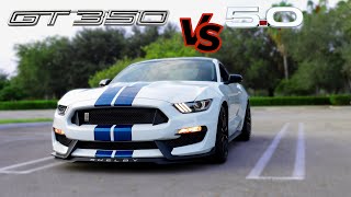 Shelby GT350 vs FBO Mustang GT vs GT350 [upl. by Ahcsat]