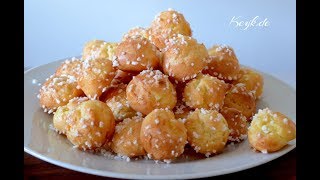 Chouquettes Rezept  Brandteig  Windbeutel mit Zuckerstreusel [upl. by Refynnej778]