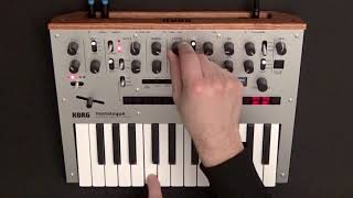 Korg monologue  Factory Presets Demo no talking [upl. by Notxarb]