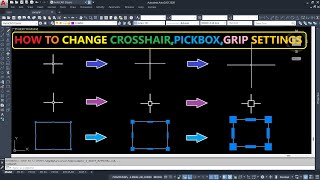 AutoCAD Cursor Settings  AutoCAD Crosshair Settings [upl. by Wendye]