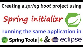 How to create spring boot project using spring initializr  import project in sts4 and eclipse IDE [upl. by Ruthann]