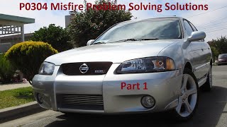 Sentra 25 Misfire part 1 P0304 [upl. by Myrtice]