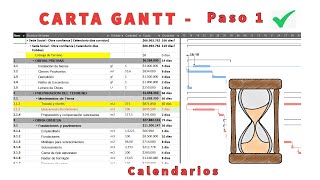 Creación de CALENDARIOS de CARTA GANTT  Microsoft Project  Paso 1 [upl. by Sturrock711]