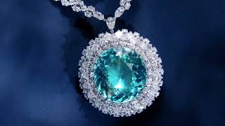 Paraiba Tourmaline and Diamond Necklace [upl. by Beatriz]