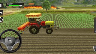 Indian Tractor farming Game Tractor Farming game khiti Badi Game Play Android Game 3D HD graphics [upl. by Anaid]