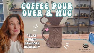 Make Your Own Pottery Pour Over amp Mug Easy Slab Build Tutorial for Beginners [upl. by Sirref231]