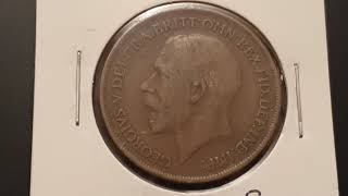 British  King George V  1915  One Penny  Bronze  Circulated  Coin World UK [upl. by Eltrym]