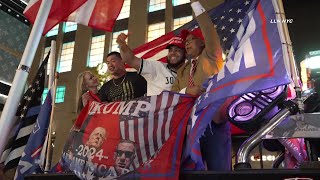 NYC Celebrations at Trump Tower after Trump Elected 47th President [upl. by Sib]